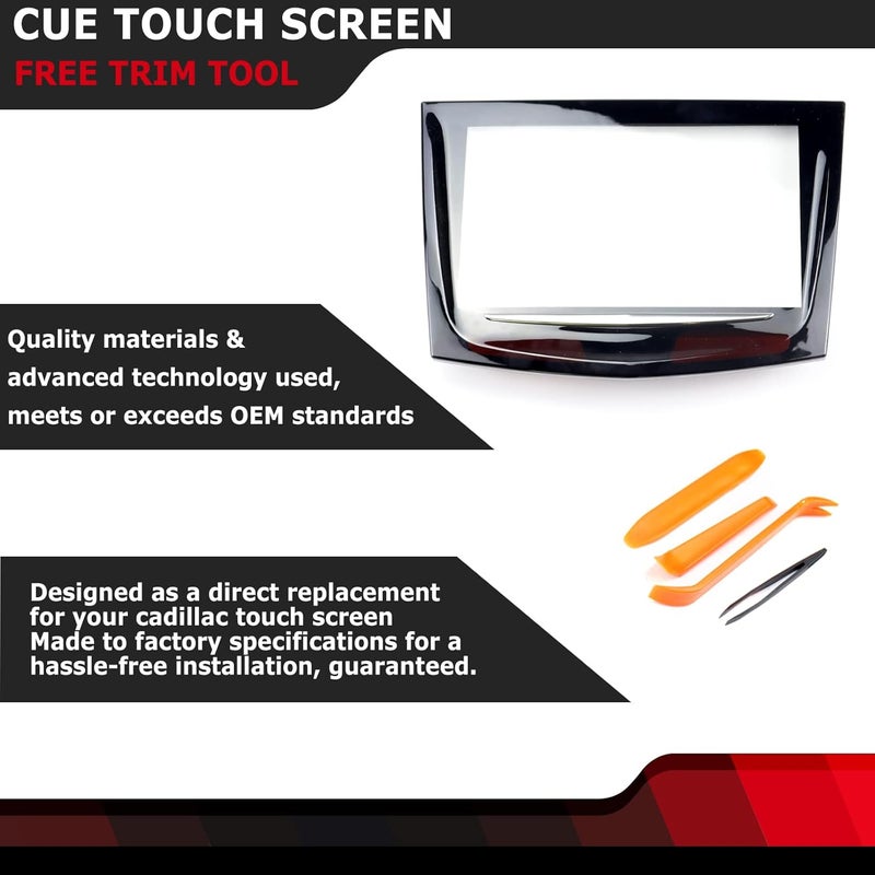 FEXON 2013 2014 2015 2016 2017 CUE Touch Screen Display with Free Trim Tool Compatible with Cadillac ATS Escalade SRX XTS ELR CTS CTS-V Touch Sense - Image 3